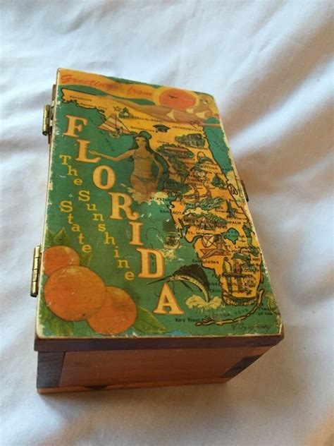 2 metal box florida souvenir|Florida Souvenir Box .